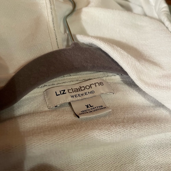 Liz Claiborne Weekend white hoodie - Picture 4 of 4
